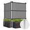 Black 55" Tall PVC Fence Panels with Metal Anchors Perfect for AC Cover or Trash Garden Use